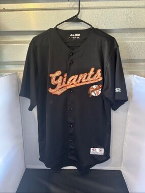 San Francisco Black Button-Up Baseball Jersey